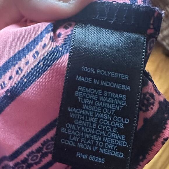 Express Strapless Summer Dress | Y2K Chevron Design - Picture 5 of 5